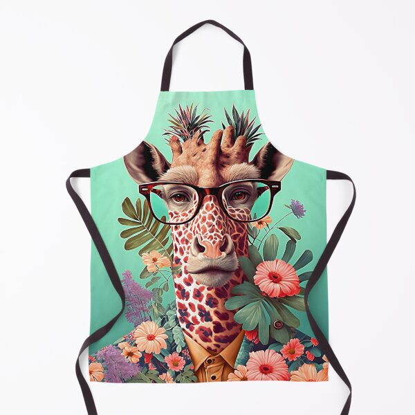 Item preview, Colorful giraffe with a flower growing up from a colorful suit designed and sold by Tuko Designs.