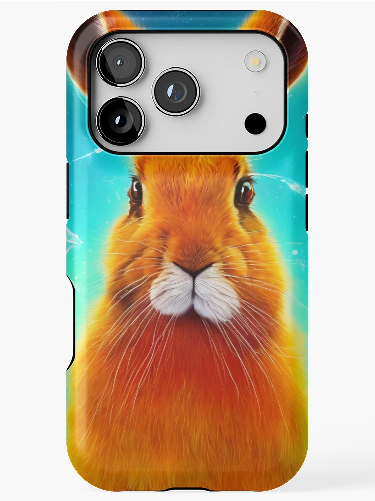 Thumbnail 1 of 4, iPhone Case, Rainbow Rabbit designed and sold by DrawItOnce.