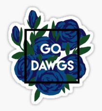 Go Dawgs Floral Sticker