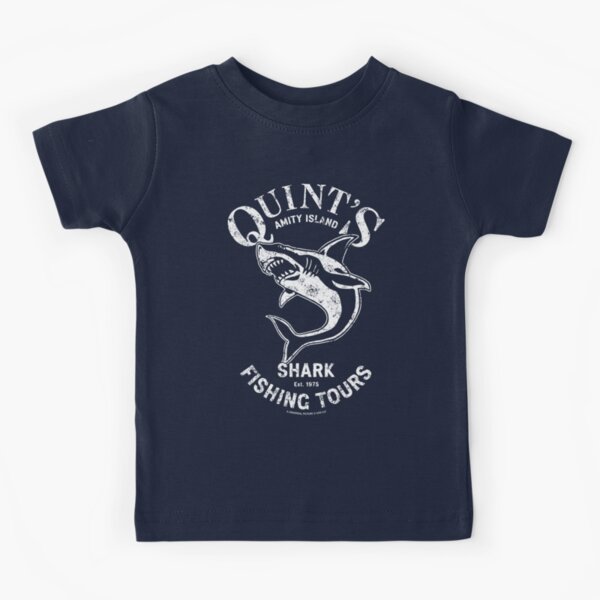 Quints Shark Fishing Amity Island Kids T-Shirt for Sale by