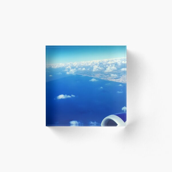 Sky View From The Airplane Window Acrylic Block