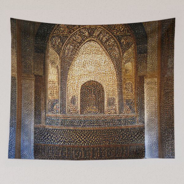 Item preview, mosaic of Al-Hamra Palace /castle and ancient Arab Islamic architecture designed and sold by MaissaArt.