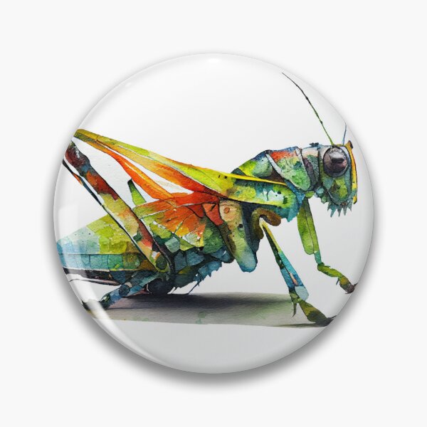 Item preview, Grasshopper Colourful Art, Watercolor Painting designed and sold by KOTOdesign.