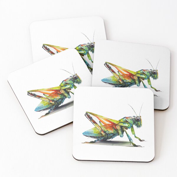 Item preview, Grasshopper Colourful Art, Watercolor Painting designed and sold by KOTOdesign.