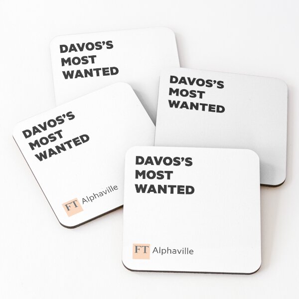 Item preview, Davos’s Most Wanted designed and sold by FT Alphaville.