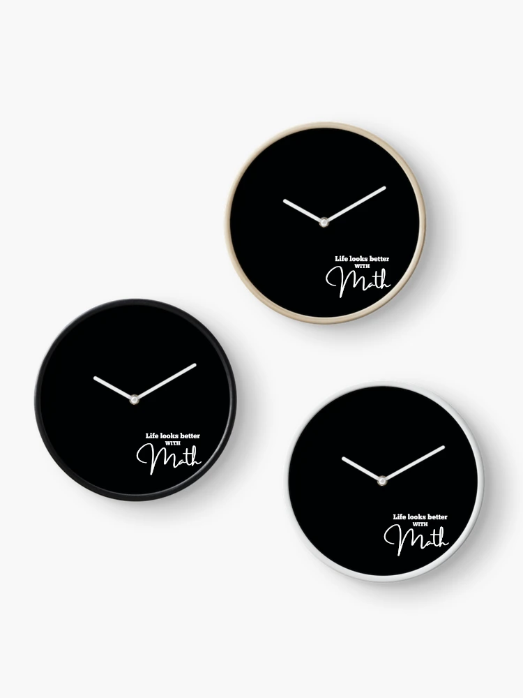 Thumbnail 3 of 4, Clock, Life Looks Better with Math designed and sold by MathVerge.