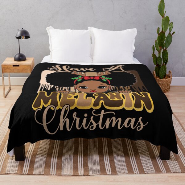 Item preview, Have A Melanin Christmas Retro Blacl Afro African Girl (Christmas Party Gift For Black Girl) designed and sold by i-longmanshop.