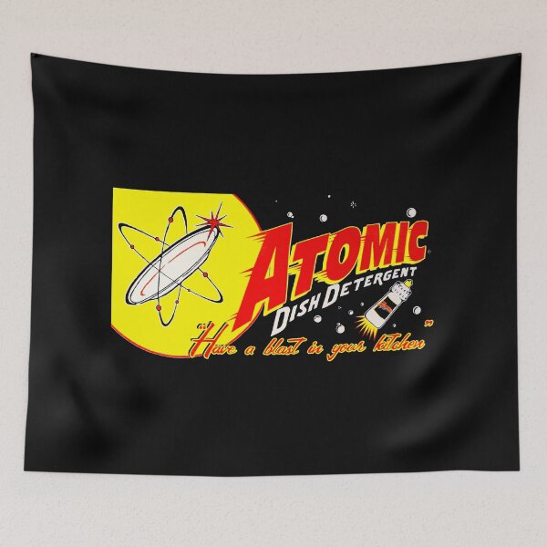 Item preview, ATOMIC DISH DETERGENT - PACKAGING designed and sold by ThrowbackAds.