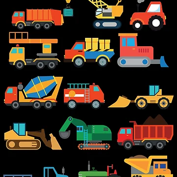 Imagen de la obra Construction Crew Boys Construction Site Construction Trucks Gear de DynamicDesign