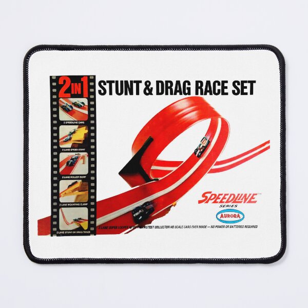 Item preview, STUNT AND DRAG RACE SET - BOX ART designed and sold by ThrowbackAds.