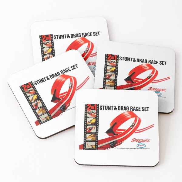Item preview, STUNT AND DRAG RACE SET - BOX ART designed and sold by ThrowbackAds.
