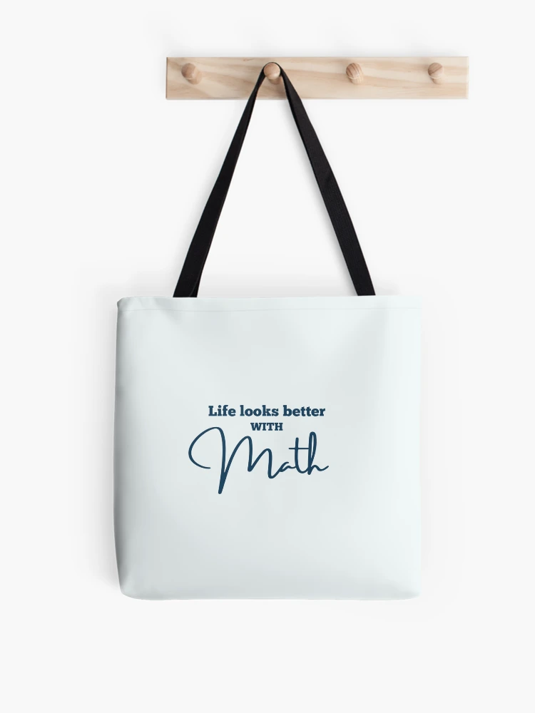 Thumbnail 1 of 2, Tote Bag, Life Looks Better with Math designed and sold by MathVerge.