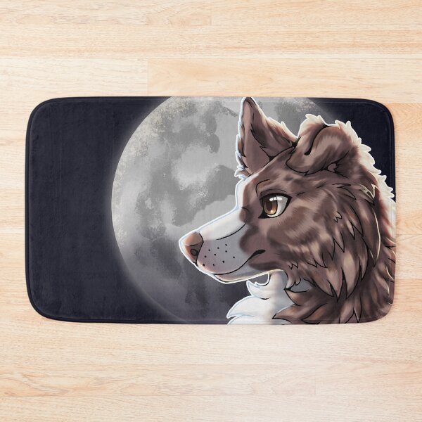 Item preview, Lilac Red Merle Border Collie with Night Sky Full Moon designed and sold by Bamsdrawz.