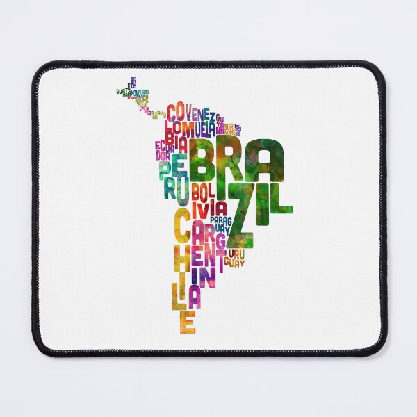 Item preview, Typography Map of Central and South America designed and sold by ArtPrints.