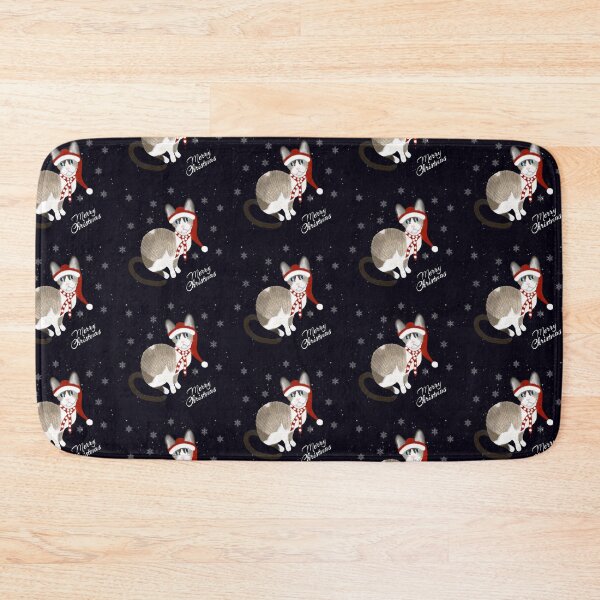 Item preview, Cornish Rex with Merry Christmas Hat designed and sold by Birgit Dugan.