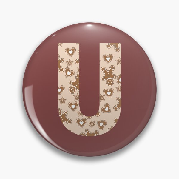 Item preview, Gingerbread Pattern Monogram Letter U designed and sold by Coffee Lifestyle.
