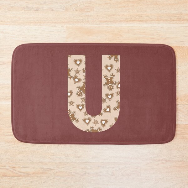 Item preview, Gingerbread Pattern Monogram Letter U designed and sold by Coffee Lifestyle.