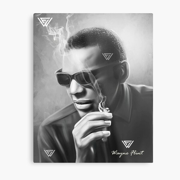 Ray Charles Digital Oil Metal Print
