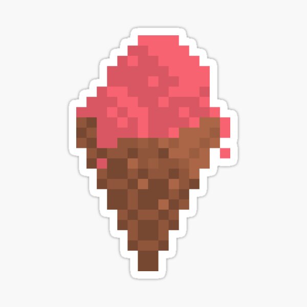 Pixel Art Ice Cream Set Retro Video Game Collection Of 8 Bit Ice