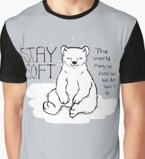 Camiseta gráfica Oso polar "Stay Soft"
