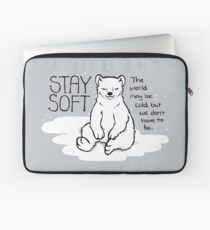 "Stay Soft" Polar Bear Laptop Sleeve