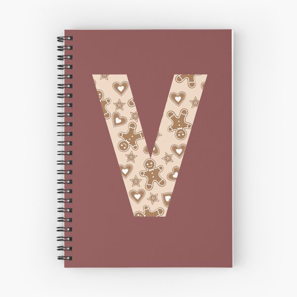 Item preview, Gingerbread Pattern Monogram Letter V designed and sold by Coffee Lifestyle.