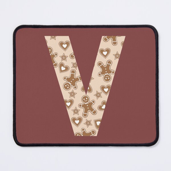 Item preview, Gingerbread Pattern Monogram Letter V designed and sold by Coffee Lifestyle.