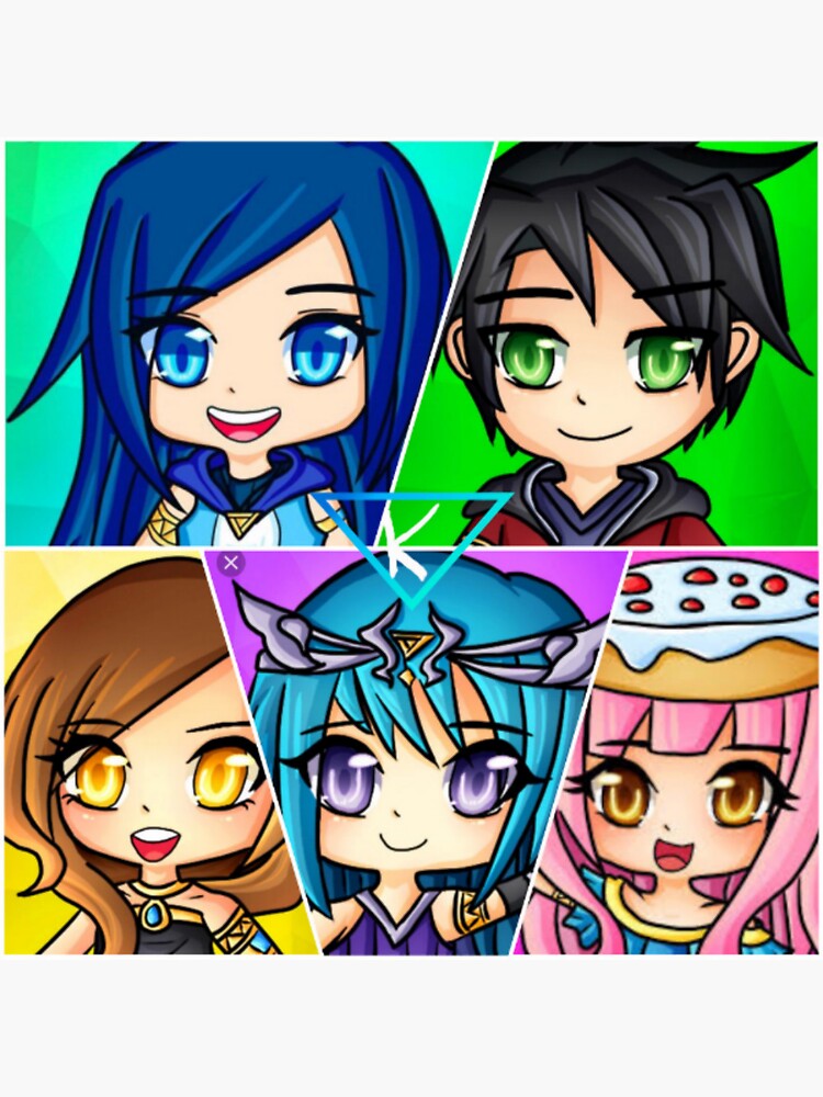 Pegatina «funneh y los niños krew,funneh y los dibujos animados krew