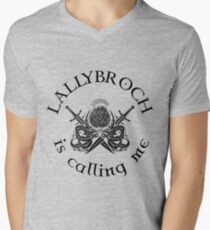 Lallybroch is calling me Men's V-Neck T-Shirt