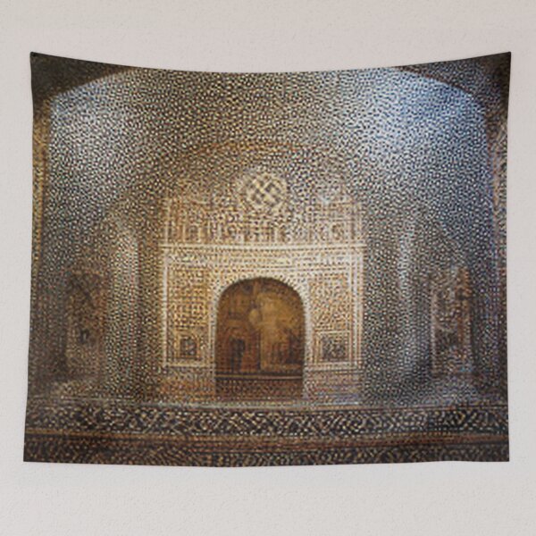 Item preview, mosaic of Al-Hamra Palace /castle and ancient Arab Islamic architecture designed and sold by MaissaArt.