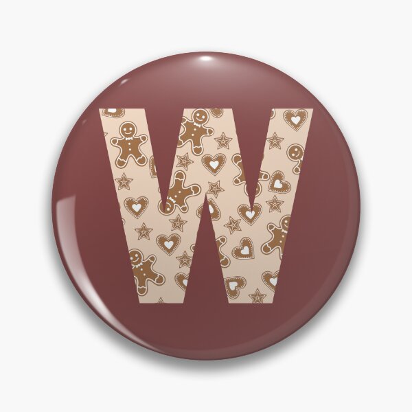 Item preview, Gingerbread Pattern Monogram Letter W designed and sold by Coffee Lifestyle.
