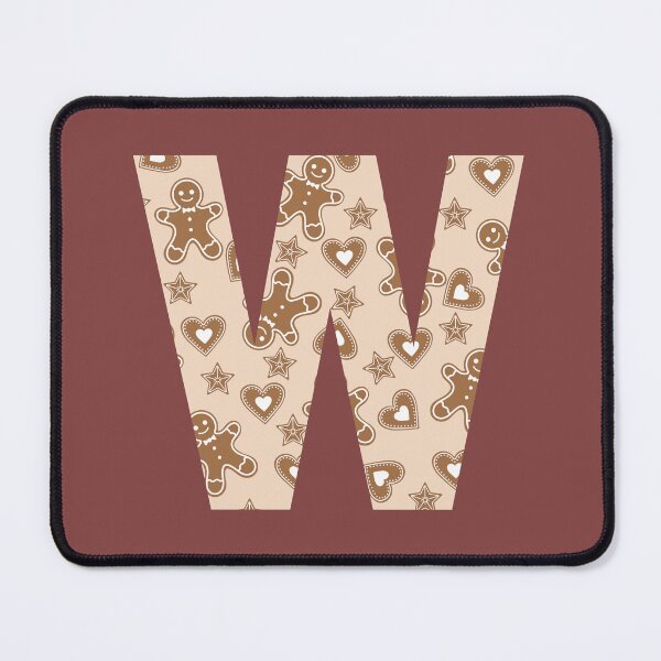 Item preview, Gingerbread Pattern Monogram Letter W designed and sold by Coffee Lifestyle.