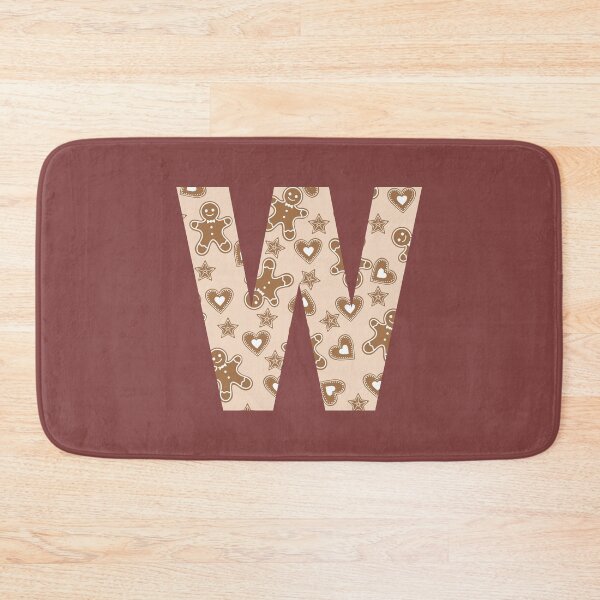 Item preview, Gingerbread Pattern Monogram Letter W designed and sold by Coffee Lifestyle.