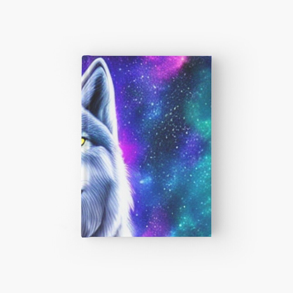 Purple/Blue Wolf Journal - Colorful Wolf Design Journal/Sketchbook, 8x10  Inch - 250 Pages Including Sketching/Drawing Pages - Lined Graphic Pages.