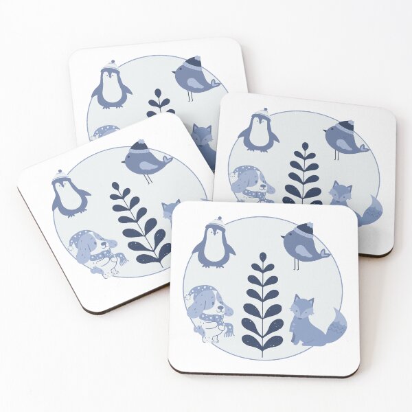 Item preview, Cozied up animals in winter designed and sold by BeCreativeArts.