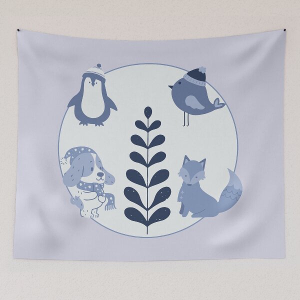 Item preview, Cozied up animals in winter designed and sold by BeCreativeArts.