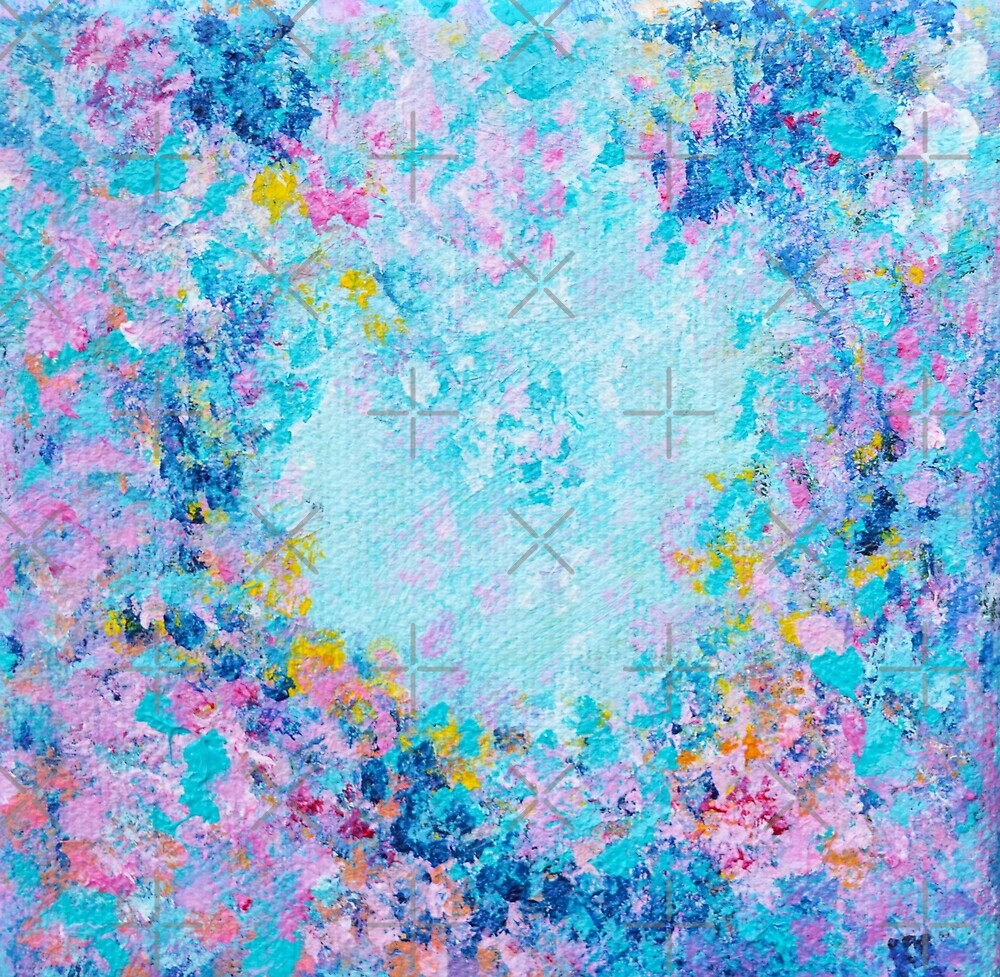 "Follow My Heart, Abstract Art, pastel wall art" by Kathy Symonds