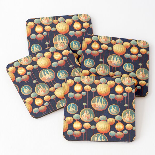 Item preview, Castle Lanterns Traditional Art Design Textile designed and sold by TJino.