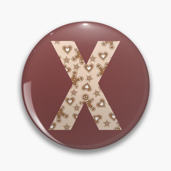 Item preview, Gingerbread Pattern Monogram Letter X designed and sold by Coffee Lifestyle.