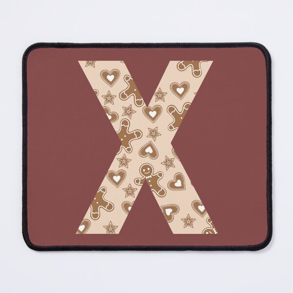 Item preview, Gingerbread Pattern Monogram Letter X designed and sold by Coffee Lifestyle.