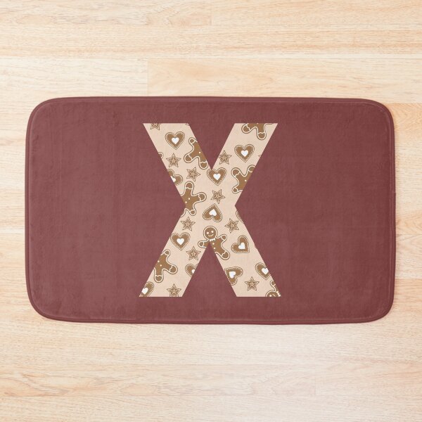 Item preview, Gingerbread Pattern Monogram Letter X designed and sold by Coffee Lifestyle.