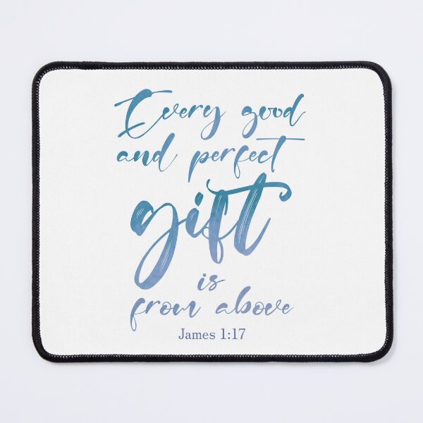 Item preview, James 1:17 Christian Quote Blue designed and sold by amazingjoy.