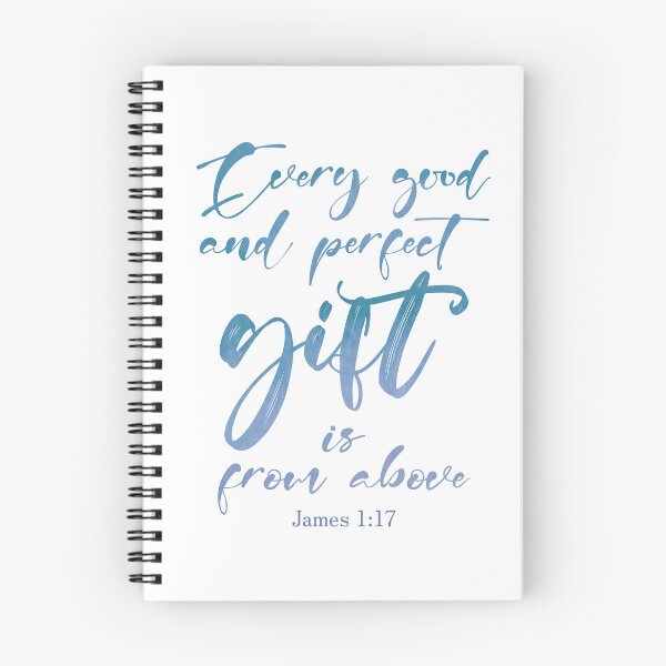 Item preview, James 1:17 Christian Quote Blue designed and sold by amazingjoy.