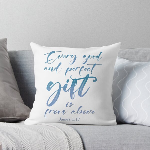 Item preview, James 1:17 Christian Quote Blue designed and sold by amazingjoy.