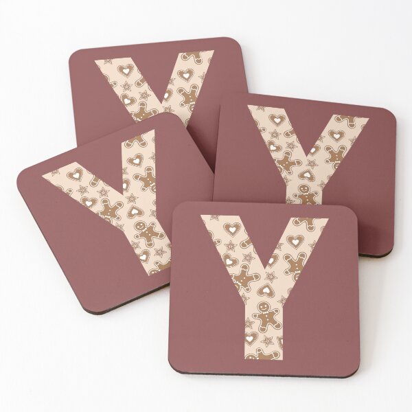Item preview, Gingerbread Pattern Monogram Letter Y designed and sold by Coffee Lifestyle.