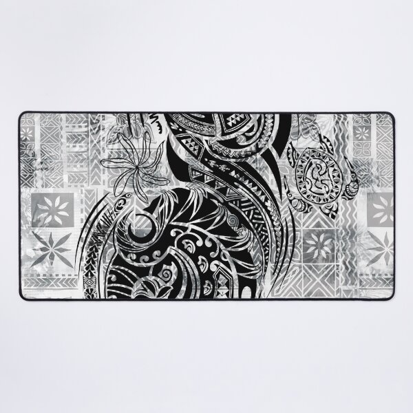 Item preview, Vintage Black And White Jungle Hawaiian - Samoan Tribal Tattoo Swirl Print designed and sold by sunnthreads.