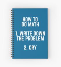 Cuaderno de espiral Cómo hacer matemática cita divertida