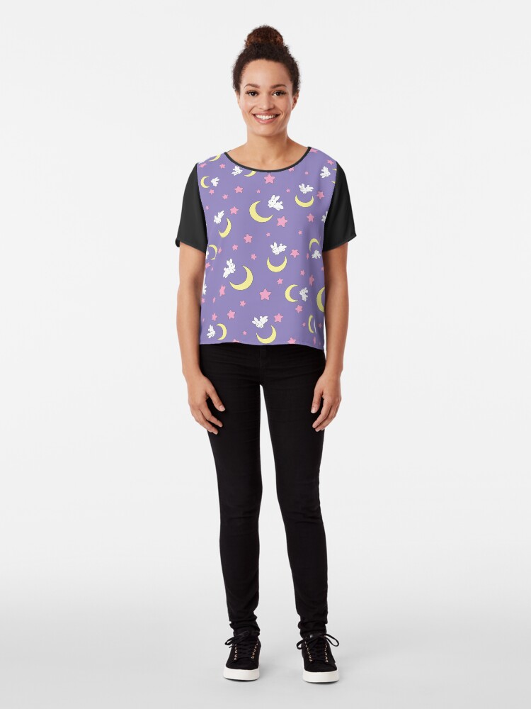 Alternate view of Rabbit of the Moon Chiffon Top