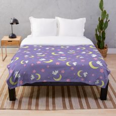 Rabbit of the Moon Throw Blanket