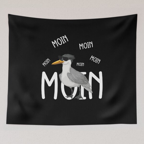 Item preview, Möwe Moin Spruch Nordsee Ostsee Sylt Kiel Hamburg designed and sold by Lenny Stahl.
